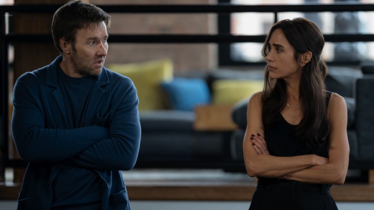 Episode 2. Joel Edgerton and Jennifer Connelly in "Dark Matter," premiering May 8, 2024 on Apple TV+.